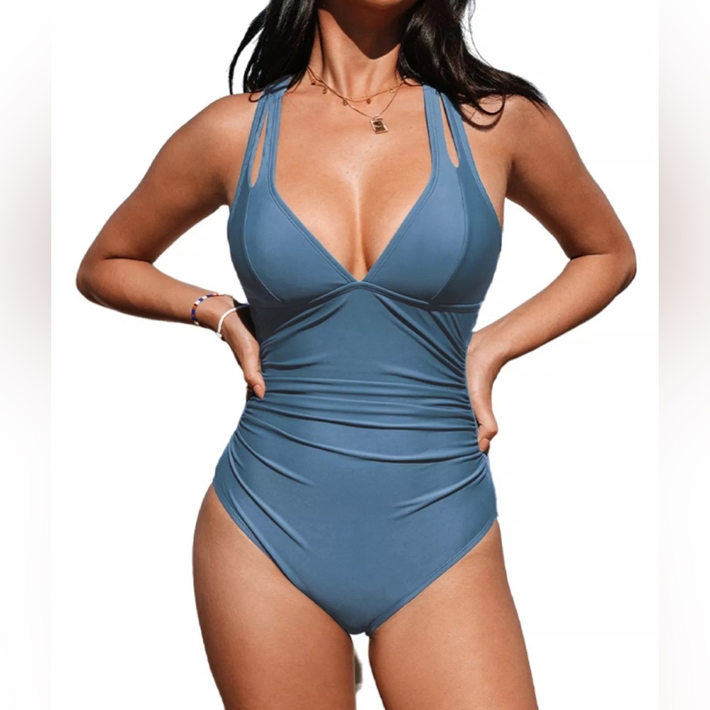 NWT Cupshe One Piece Ruched tummy control S